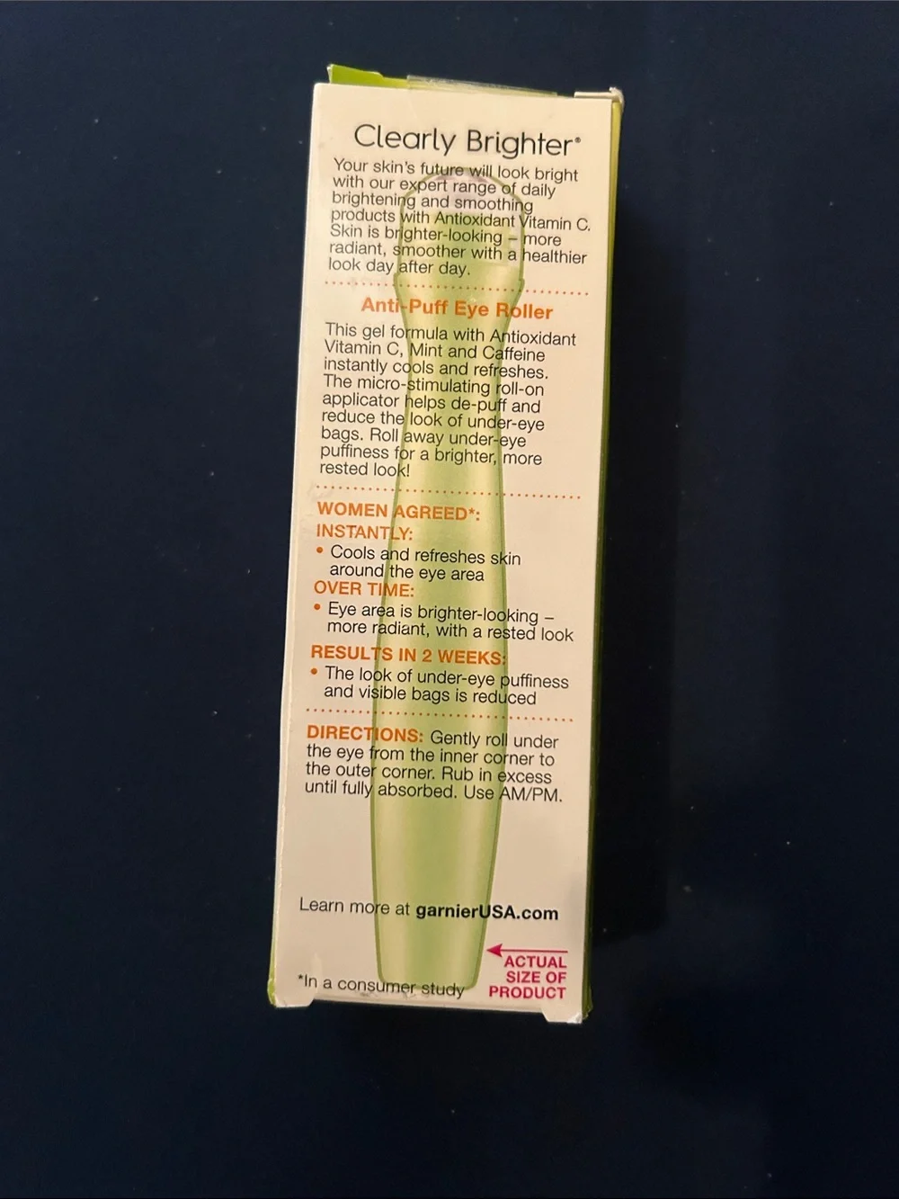 Garnier Clearly Brighter Anti-Puff Eye Roller — Green